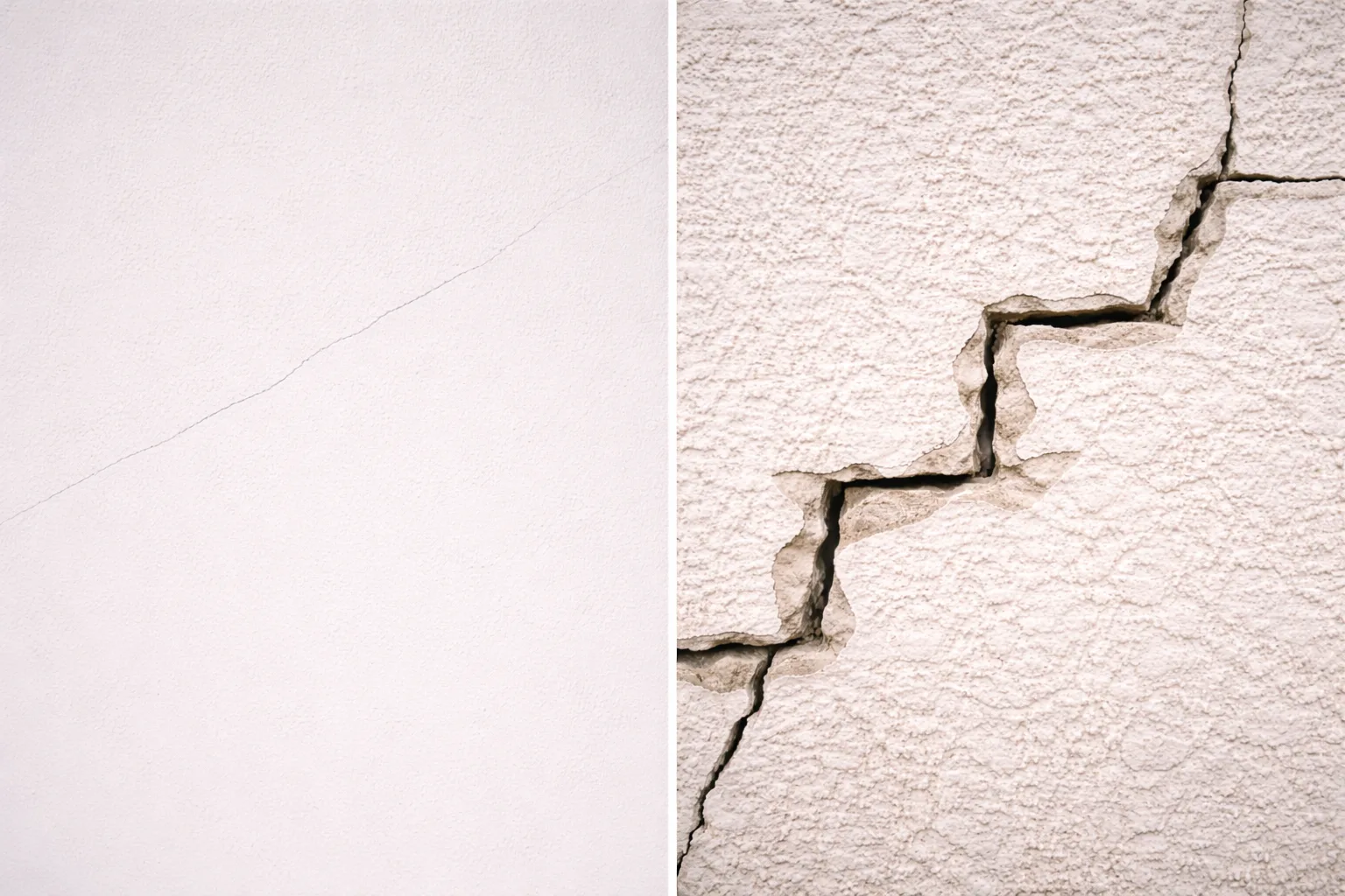 Comparaison entre fissure superficielle et fissure structurelle